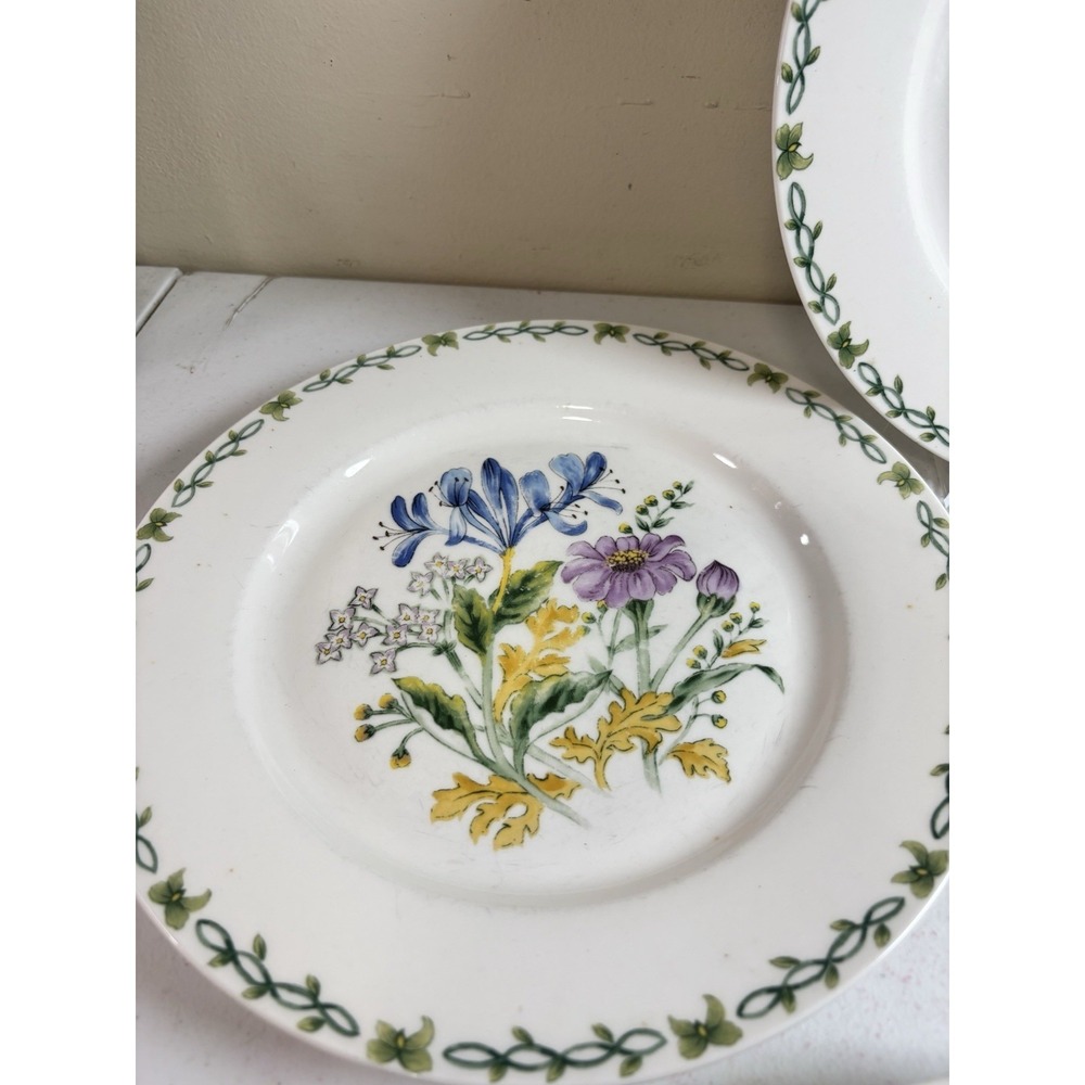 Thomson Pottery‎ FLORAL GARDEN Dinner Plates 10" Set Of 4 Assort Designs - Picture 3 of 6